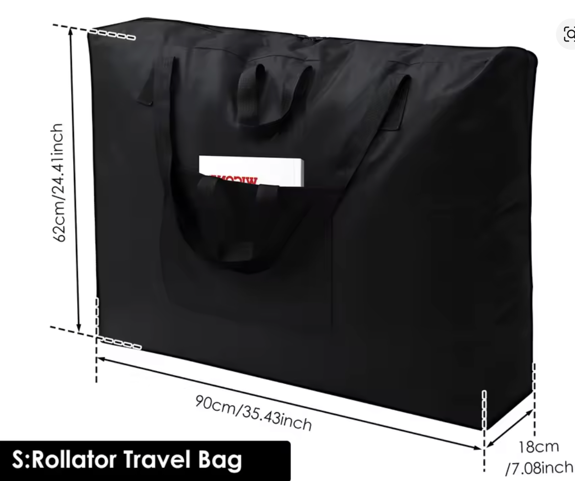 Rollator-Aufbergtasche mit Schulterriemen, sicher und mobil