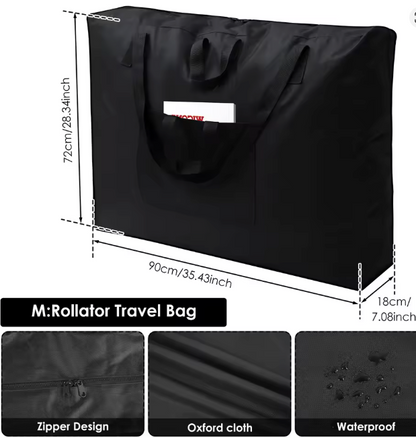 Rollator-Aufbergtasche mit Schulterriemen, sicher und mobil