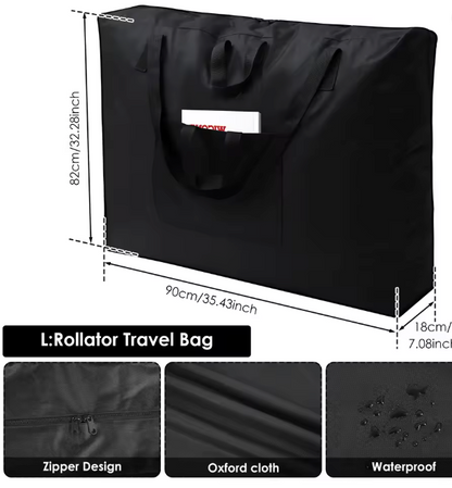 Rollator-Aufbergtasche mit Schulterriemen, sicher und mobil