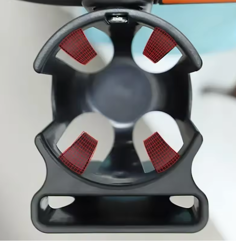 Bekerhalter mit Telefon- und Aufbewahrungsschlitz für Rollatoren und Rollstühle