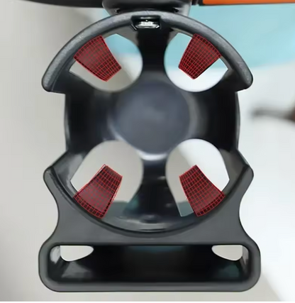 Bekerhalter mit Telefon- und Aufbewahrungsschlitz für Rollatoren und Rollstühle