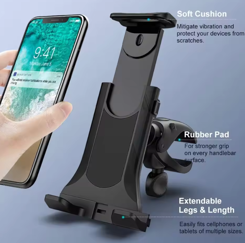 Tablet- und Handyhalterung für Rollatoren und Rollstühle