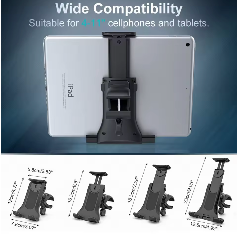 Tablet- und Handyhalterung für Rollatoren und Rollstühle
