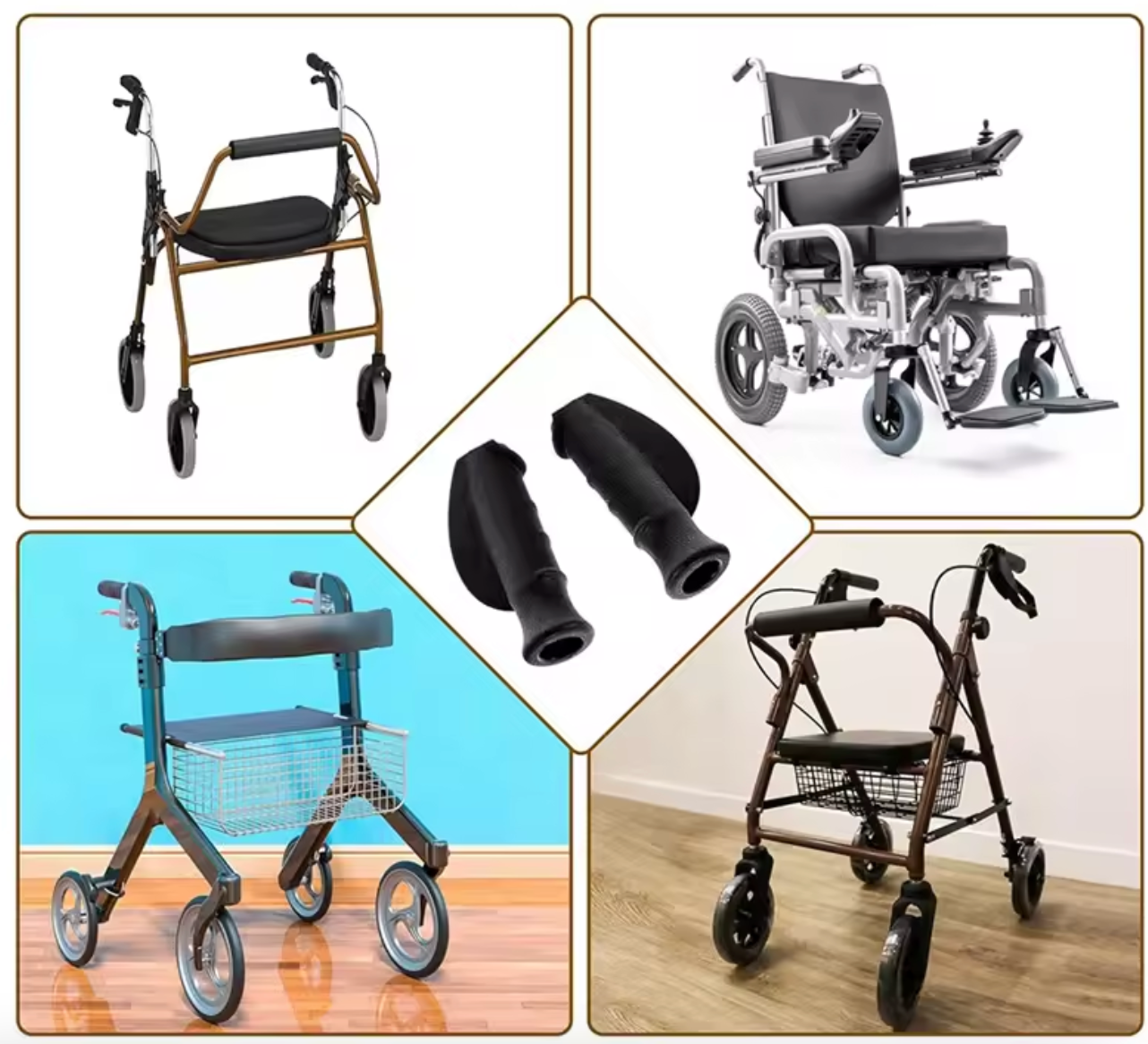 Ergonomische Handgriffe für Rollatoren