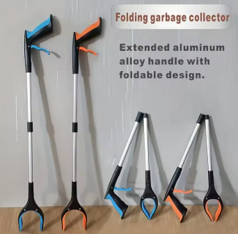 Verlängerte Greifhilfe (Grabber) für Rollatoren und Rollstühle