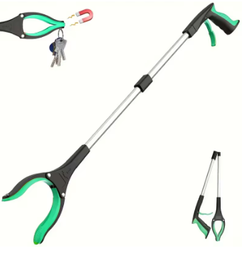 Verlängerte Greifhilfe (Grabber) für Rollatoren und Rollstühle