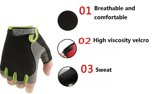 Halb Finger Rollator-Handschuhe für Extra Grip