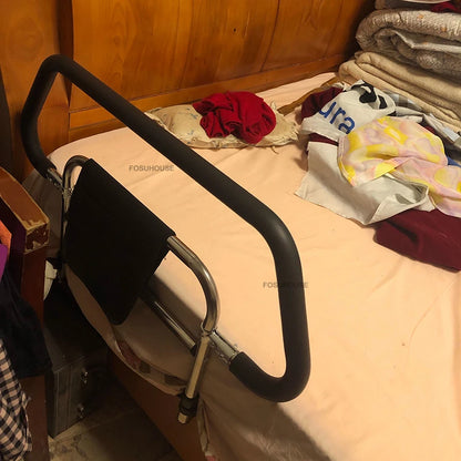 Europäische Edelstahl Senior Bedrails – Sicherer Schutz gegen das Aus-dem-Bett-Fallen für Senioren mit stabilem Nachttisch-Riser und Griffen